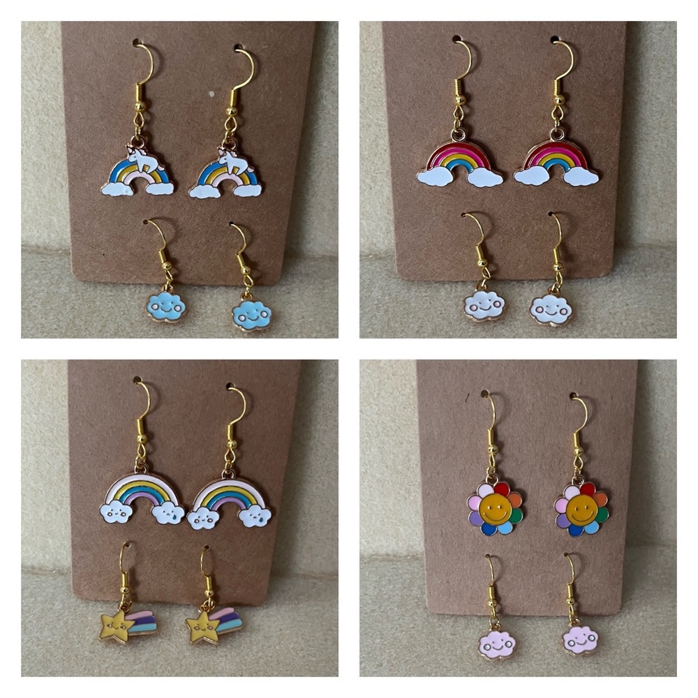 *3 for 20* Whimsical Rainbow Earring Sets
